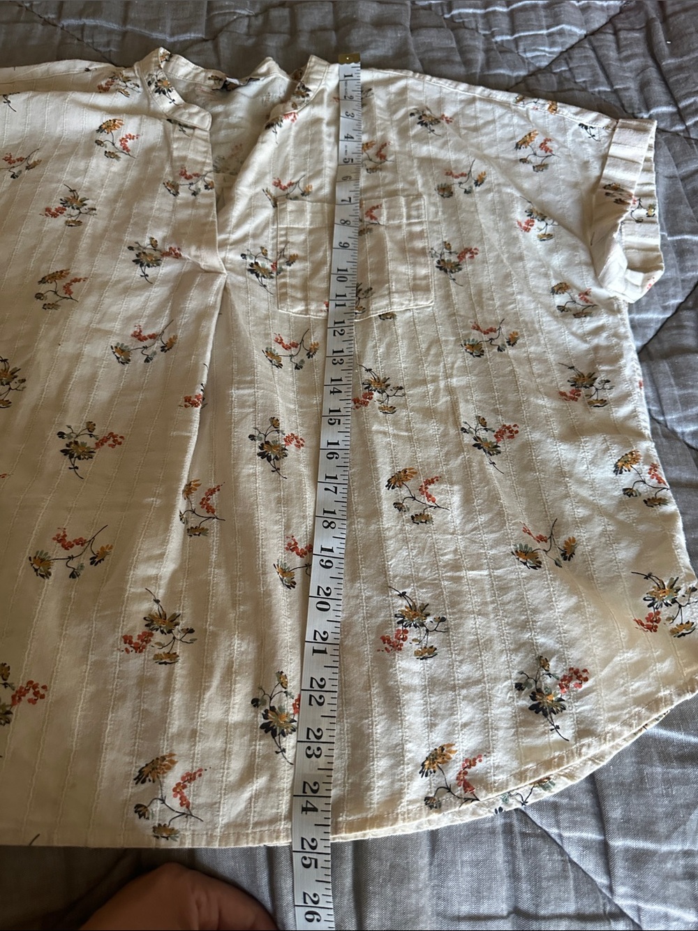 Madewell Bower Popover Shirt in Marseille Daisies Size L - Picture 7 of 13